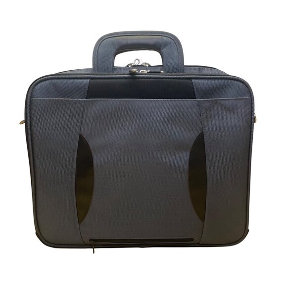 Targus Men’s Blue Nylon With Multiple Compartments Slim Briefcase Laptop Bag - Picture 3 of 13